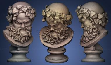 3D model Satyr round plinth (STL)